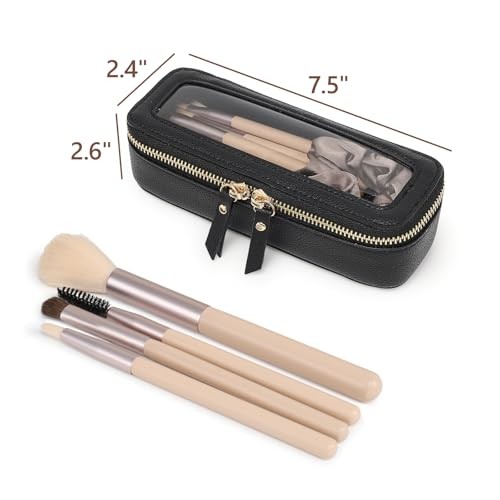 Clear Makeup Bag - TSA Structured Stylist (Slim - Hard Frame) 1 Slim Black gallery