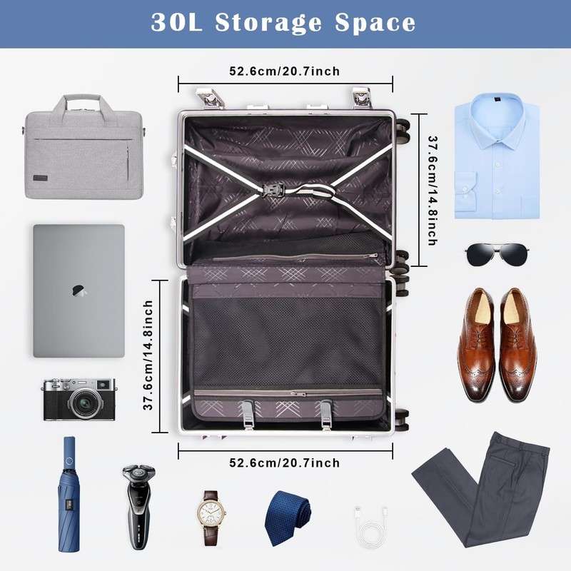 All Aluminum Carry On Luggage Hard Shell Luggage Aluminum Suitcase for Travel gallery