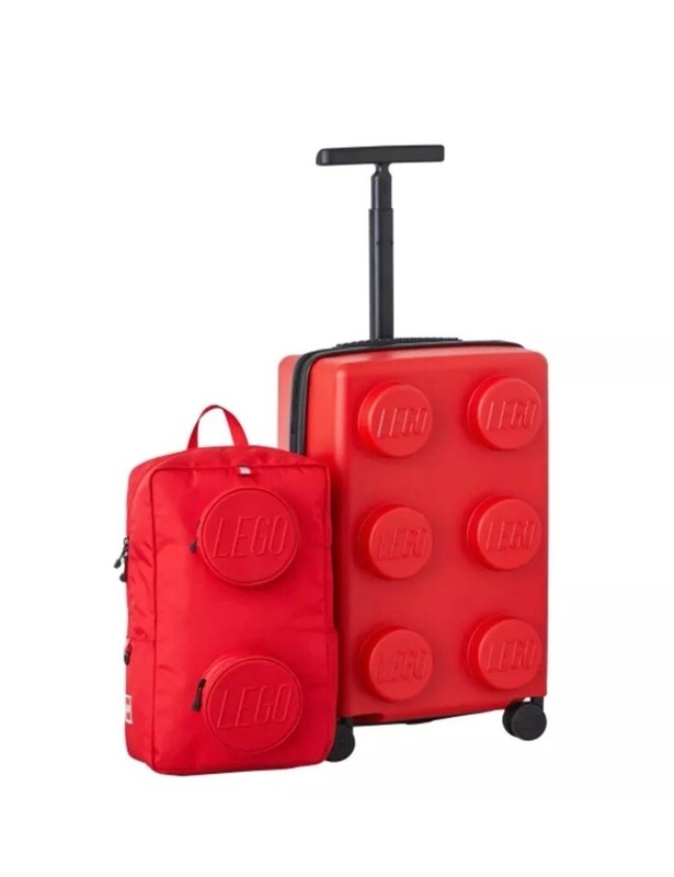 LEGO Carry-on trolley TSA Lock & Backpack Luggage Set Red | Brand New