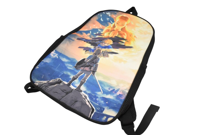 Legend Of Zelda Backpack Black 17″ Character Boys School Bag Adjustable Straps