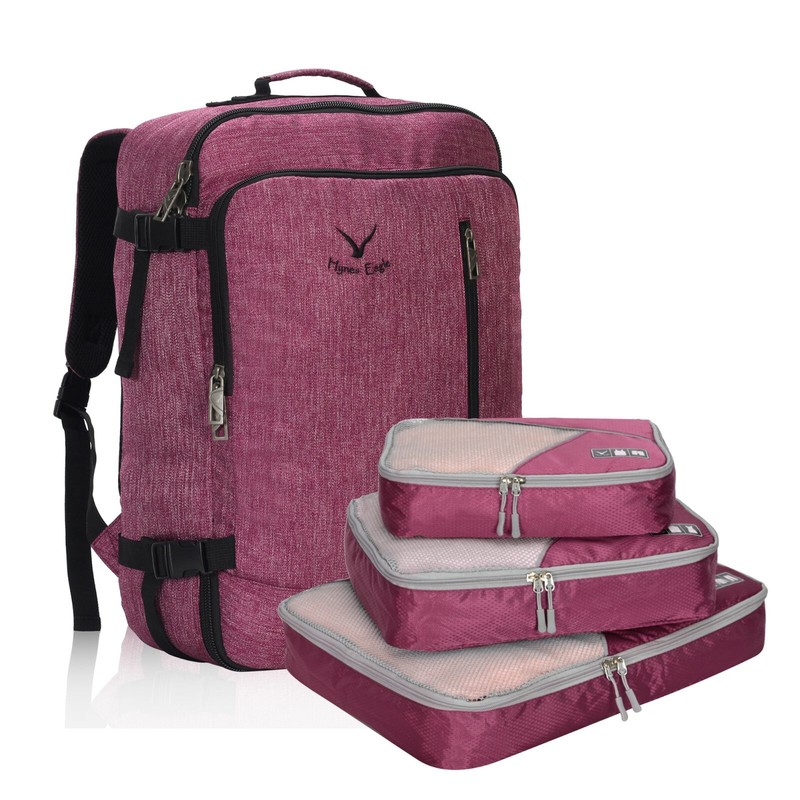 Hynes Eagle 38L Flight Approved Weekender Carry-Ons Backpack S/3 Packing Cubes gallery