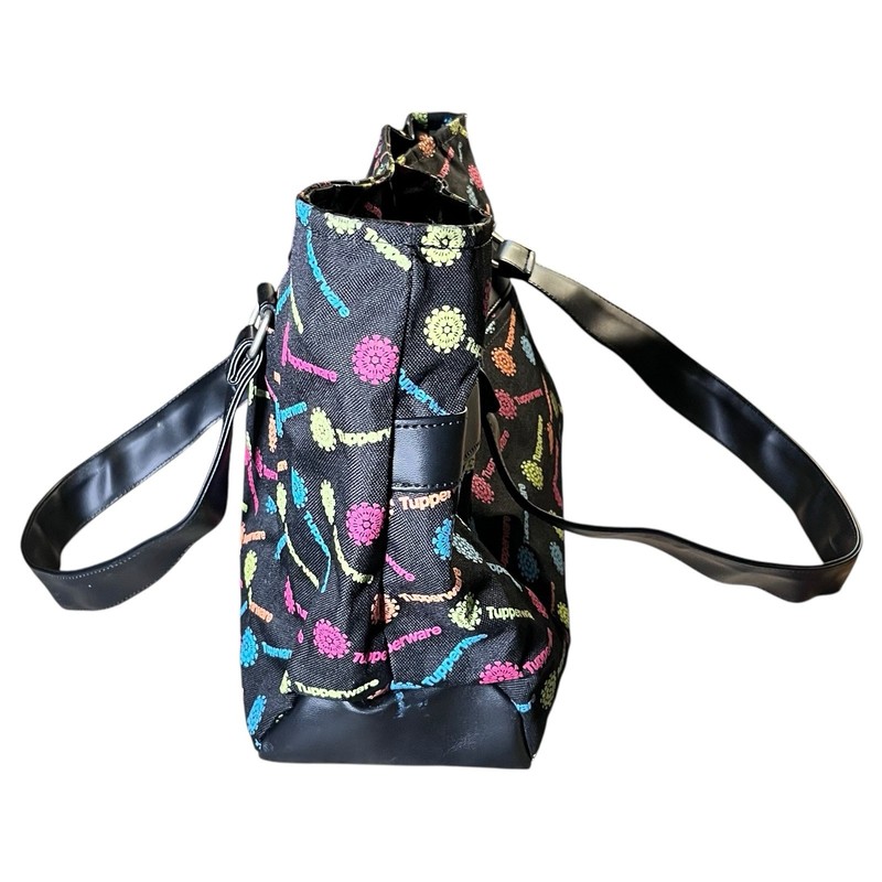 Tupperware Black & Colorful Logos Duffel Travel Bag Tote gallery