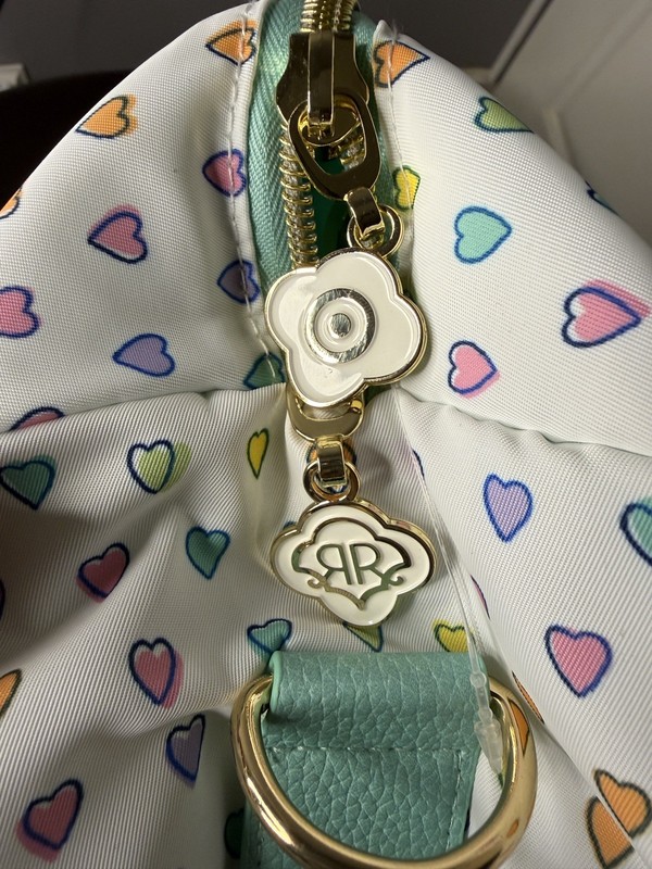 Roller Rabbit x Target Duffle Bag Multicolor Hearts Zip Closure 20x9.5x12 gallery