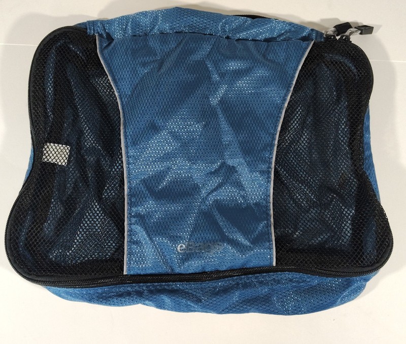 eBags Blue Medium Travel Packing Cube Lightweight Mesh Zipper Organizer