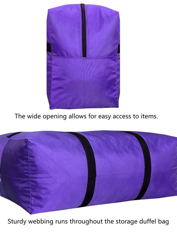Extra Large Storage Duffle Bag Foldable Travel Bag Zippers Handles 1 PCS gallery