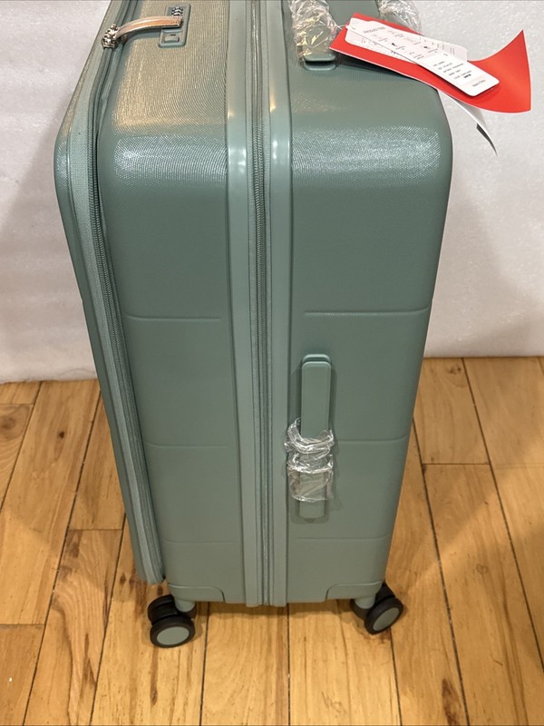 Hanke Lightweight Front Opening Checked-Medium 24” Luggage Forest Green New gallery