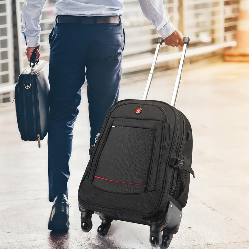 Starcloud 4-Wheel Rolling Backpack 45L - 17.3" Laptop Carry-On for Travel gallery