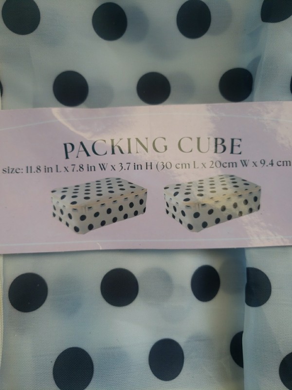 Canvas Packing Cube Zippered = 6 Total. 11.8 X 7.8 X 6