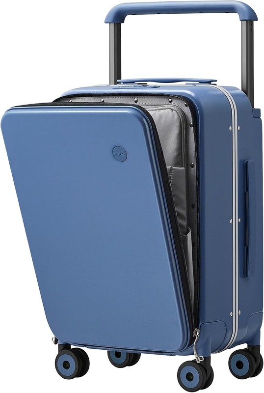 mixi Carry On Luggage Wide Handle 20 inch Sapphire Blue