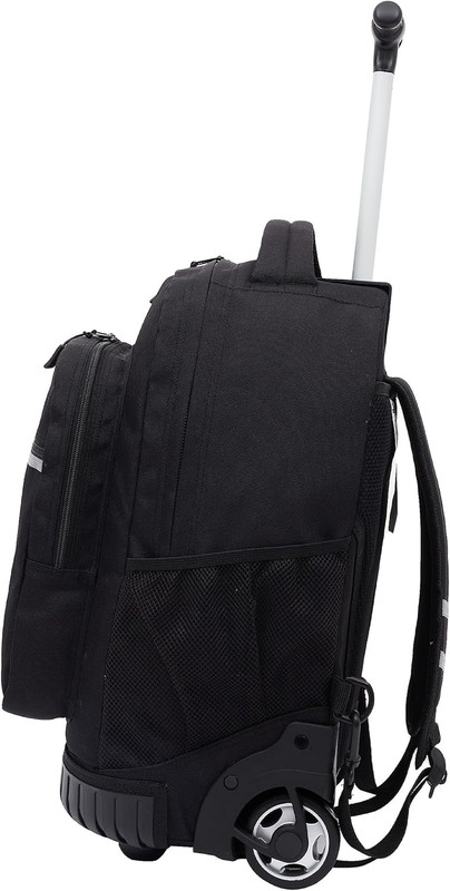 18" Rolling Backpack with Shoulder Straps, Black gallery