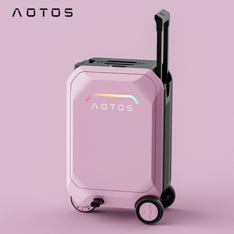 🧳20” Smart Rideable Suitcase 31L Electric Luggage Scooter For Travel ^APP Pink