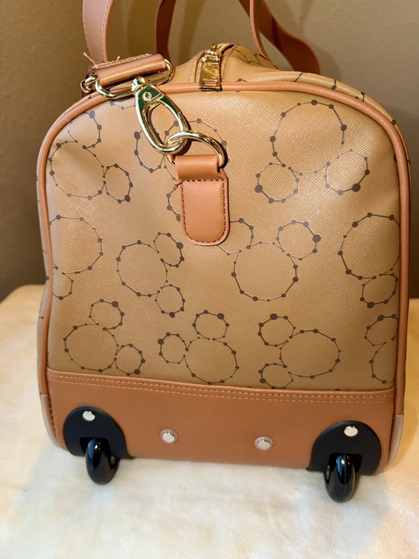 Rolling Duffle Weekender Bioworld Disney Mickey Mouse Travel Bag Brown gallery