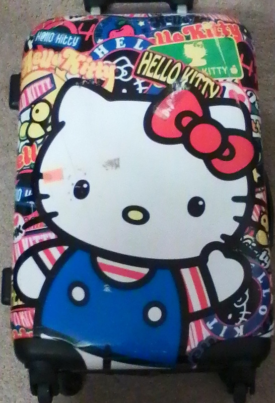 Hello Kitty 20" Spinner Rolling Suitcase ABS Plastic Multicolor Character Print