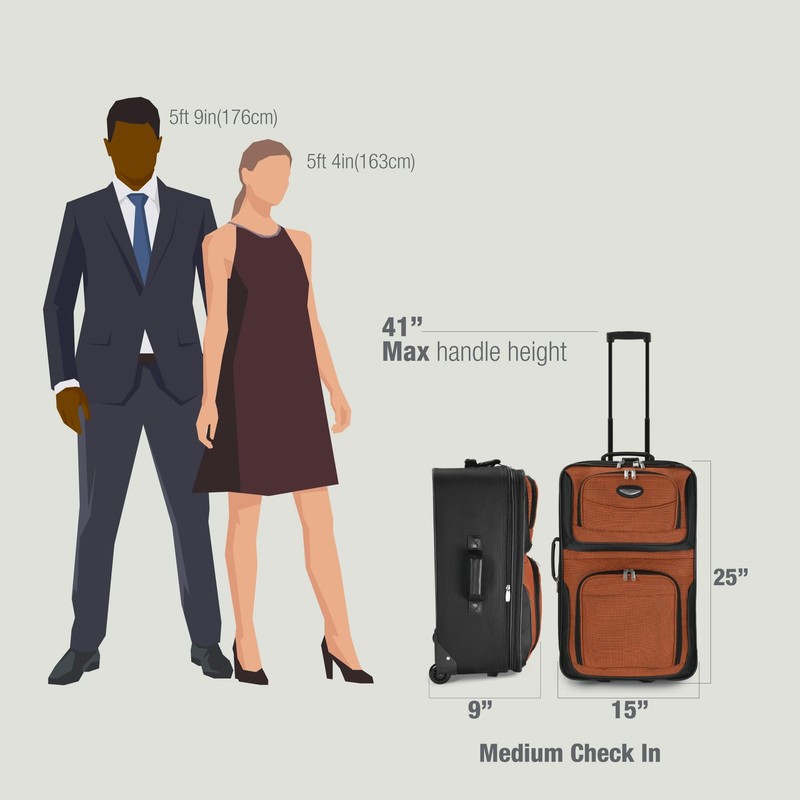 25 Inch Softside Expandable Rolling Luggage Gray Spinner Travel Bag gallery