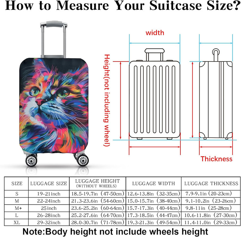 Suitcase Protector, Elastic Washable & Stretchable Luggage Cover, Approved Trave gallery
