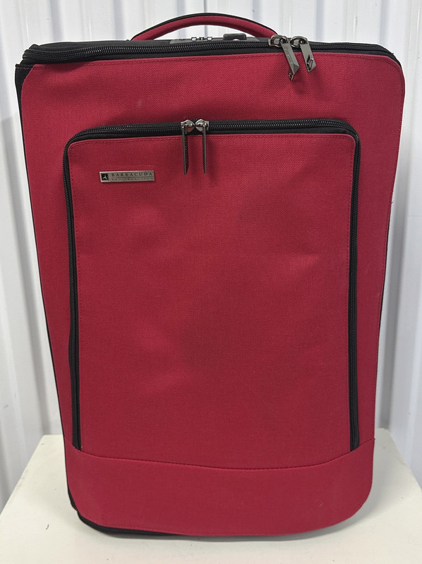 Barracuda Red/Black 22″ Collapsible Wheeled Carry-On Luggage. Read Description