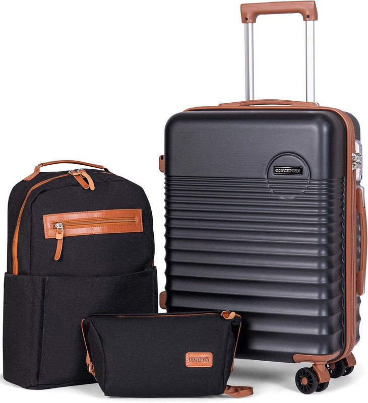 22″ TSA-Approved Hard Shell Carry-On Luggage with Wheels for Easy Travel