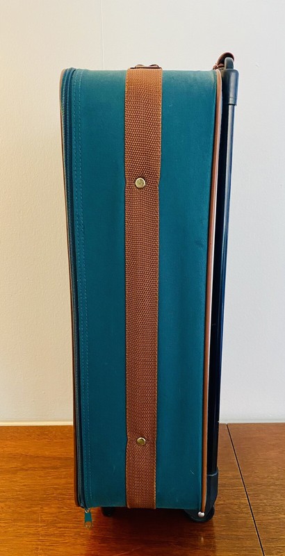 Vintage 80s Polo Ralph Lauren Suitcase Hunter Green Roller Wheels Carry On Size gallery