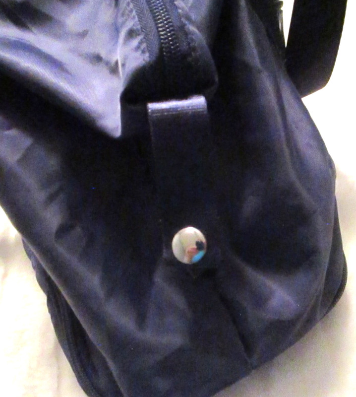 Joy Mangano Blue Double Handle Packable Carry-On Tote w/Optional Shoulder Strap gallery