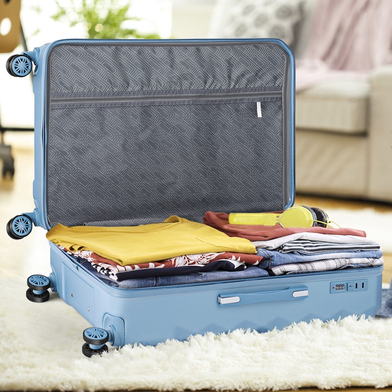 Set of 3 Modern Travel Suitcase Hardside Luggage Set Spinner Wheel 20/24/28" gallery