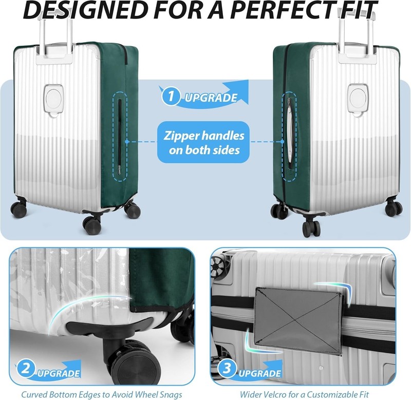 Transparent PVC , No Disassembly Required Clear Luggage Protector gallery
