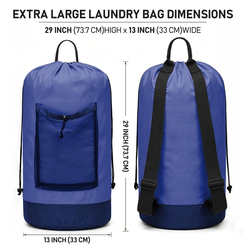 Backpack Laundry Bag, Durable polyster Laundry Backpack Bag with Shoulder Str... gallery