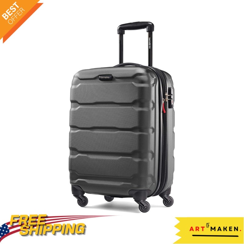 Omni PC 20-Inch Hardside Carry-On – Stylish Black Spinner with 10-