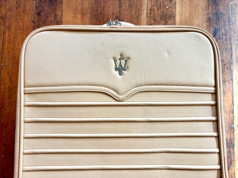 [Rare] Maserati Leather Luggage Set - Beige (4 pieces + 2 accessories) gallery