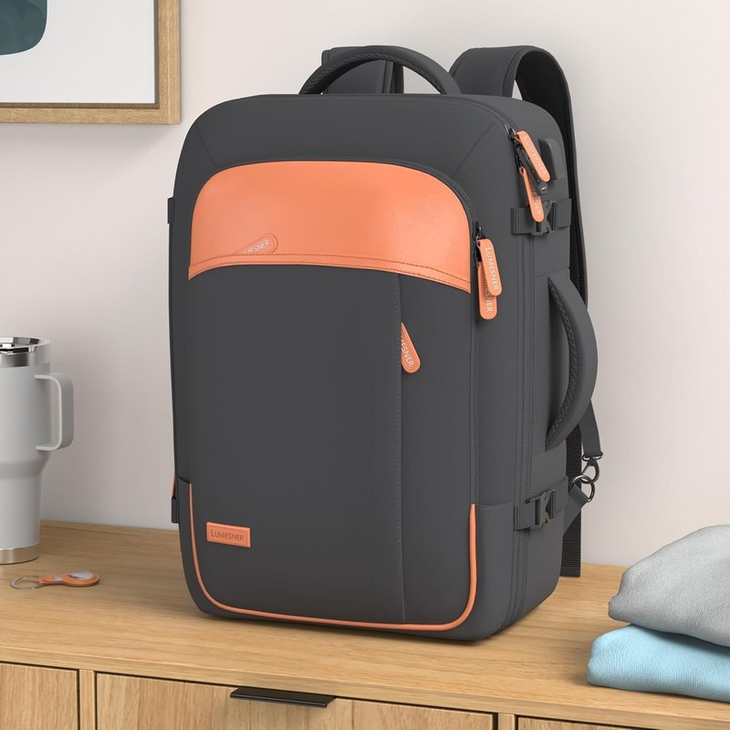 Multi-Functional Water Resistant Weekender Backpack with 4 Packing Cubes gallery