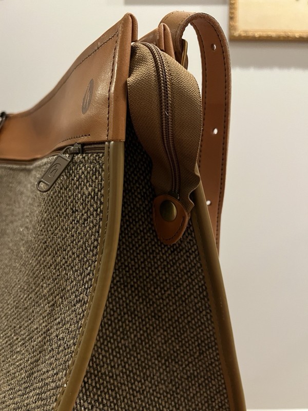 NWT! Vintage Hartmann Luggage Tweed Leather Trim Weekender Classic Carry-On Bag gallery