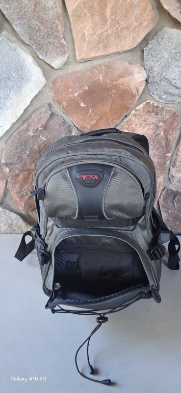 TUMI T2 Backpack Excursion Carry On Travel Bag Ballistic Olive Green Black#6788 gallery