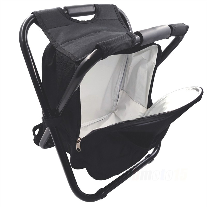 Balck Campstool & Backpack Multifunctional Travel Bag For Traveling Fishing gallery