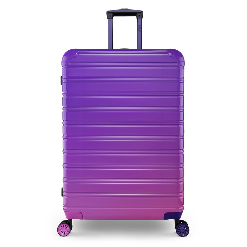 iFLY Fibertech 28″ Large Checked, Suitcase Hardside Expandable Spinner, Midnight