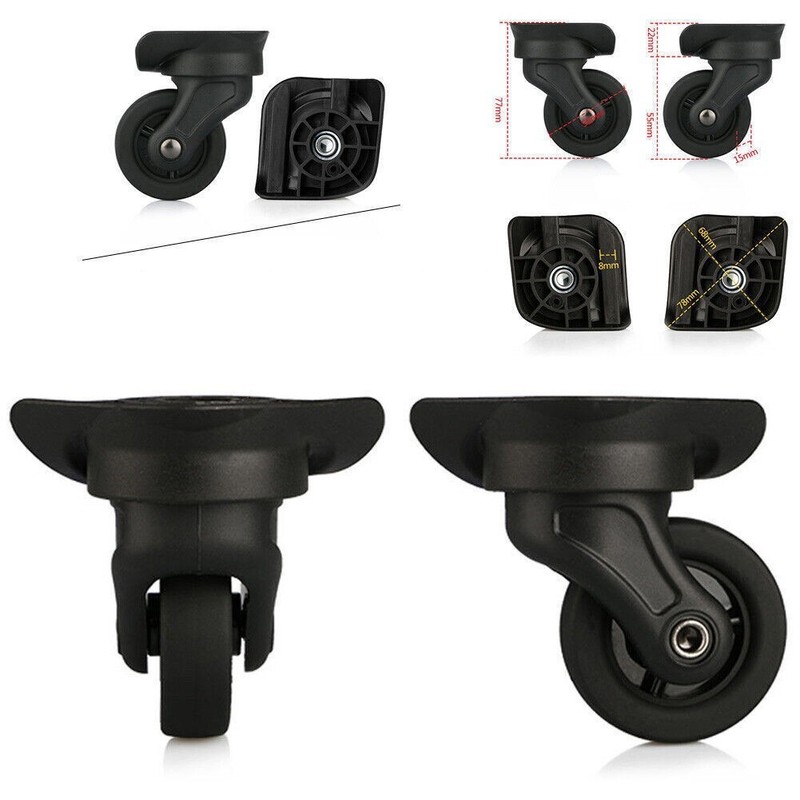 2/4pcs Replacement Luggage Wheels 360° Swivel Spare Caster Suitcase Repairment gallery