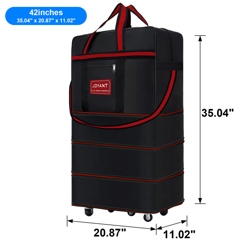 32″ 42″ Expandable Duffle Bag Rolling 600D/1200D Luggage Foldable Travel Bag