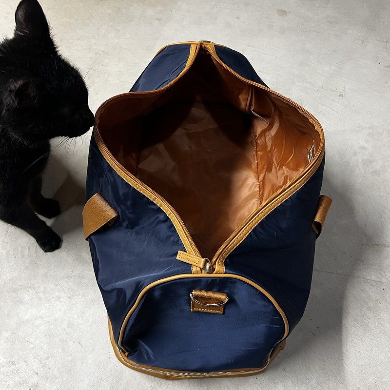 DSW Weekender Duffle Shoe Bag Navy And Tan/Brown