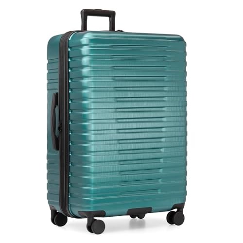 Boren Expandable Hardside Rugged Checked-Large 30-Inch, No USB Port Teal gallery