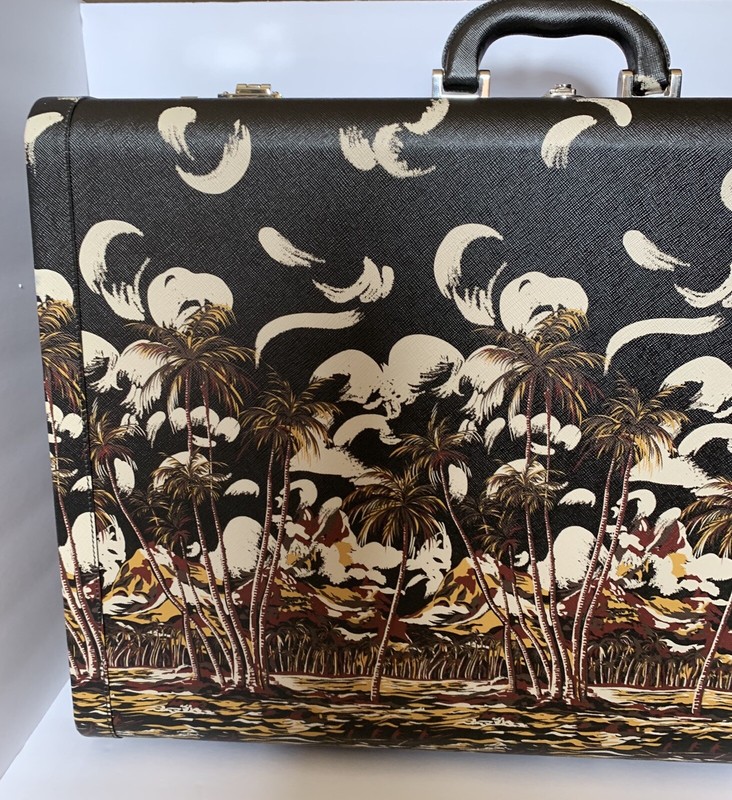 NWT Authentic Prada Suitcase. Hawaii print -Rare Collectors Dream Find! Luggage gallery