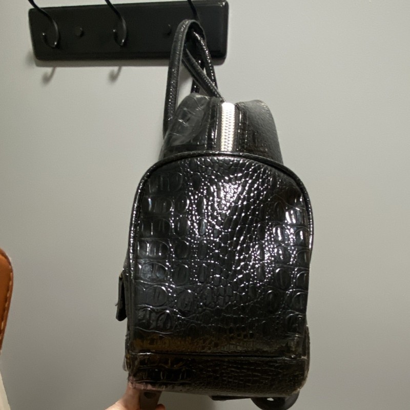 Black Patterned Wheeled computer or carry-On Bag with Telescopic Handle gallery