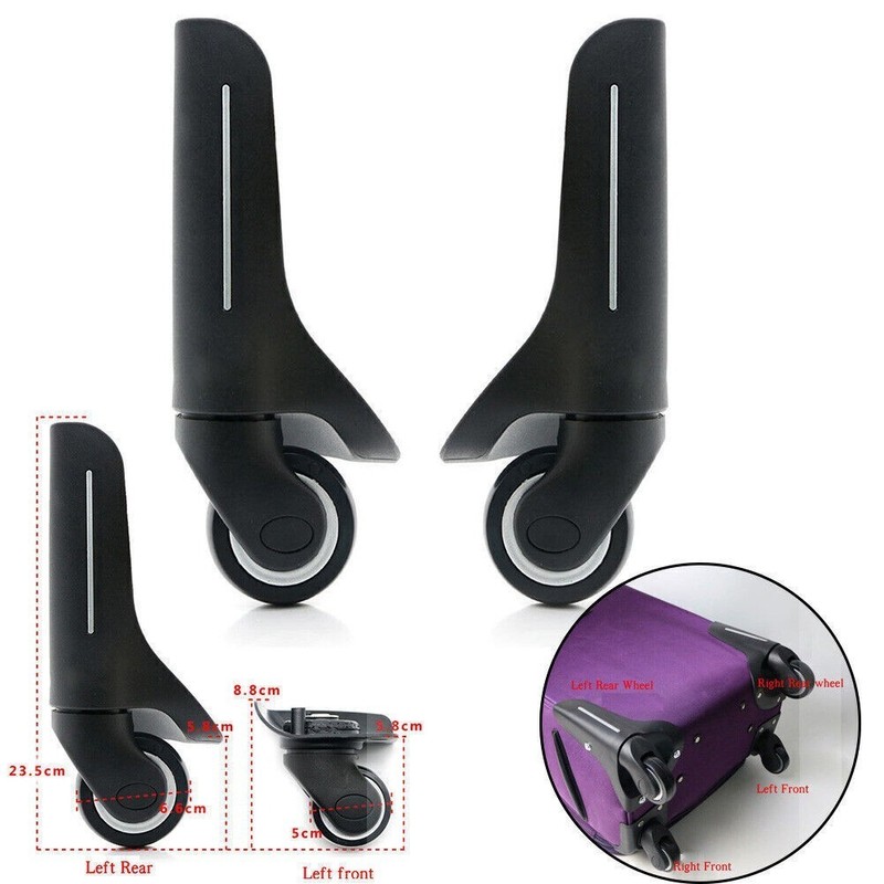 2/4pcs Replacement Luggage Wheels 360° Swivel Spare Caster Suitcase Repairment gallery
