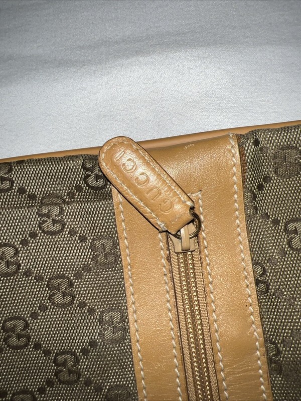 Vintage Authentic Gucci GG Monogram Folding Garment Bag Luggage Suitcase Beige gallery