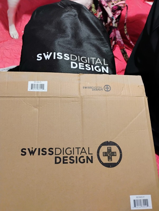 Swissdigital Design Black Backpack Multiple Compartments SD1645-01