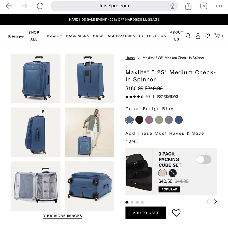 Travel pro 25” spinner Suitcase