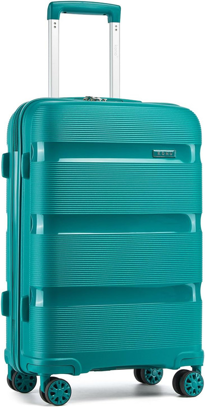Carry on Luggage 24 Inch Checked-Medium Hard Shell Travel Trolley 4 Spinner Whee