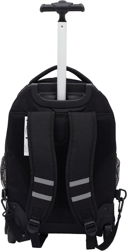 18" Rolling Backpack with Shoulder Straps, Black gallery