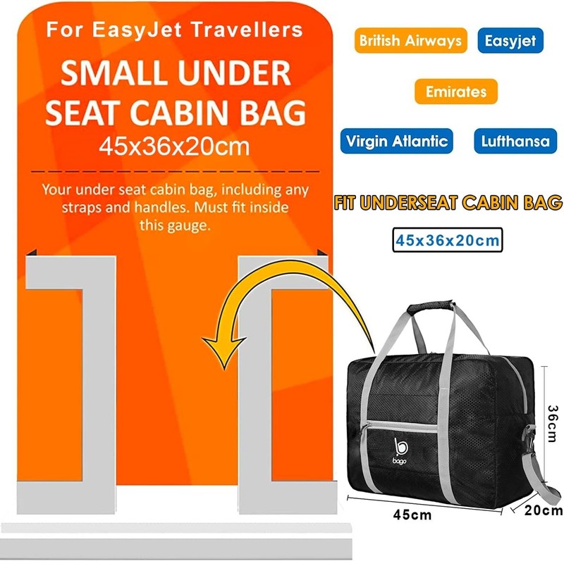 Compact Foldable Duffle Bag - Ideal Personal Item for Spirit & Frontier Airlines gallery