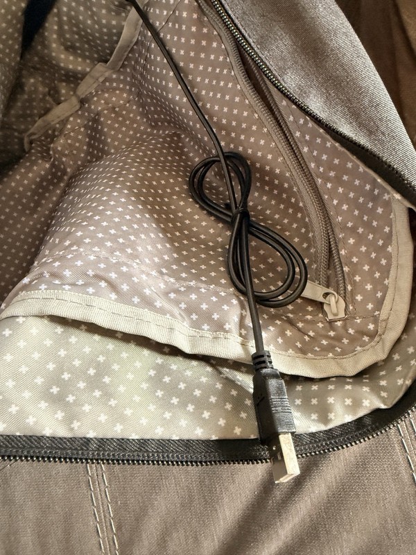 Shell Recharge Solutions Gray Backpack USB Charging Port Adjustable Straps gallery