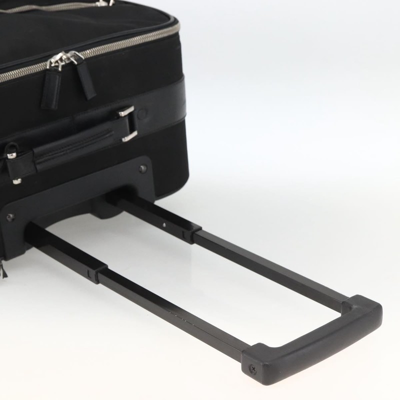 PRADA Carry Case Nylon Black Silver Auth am10829 gallery