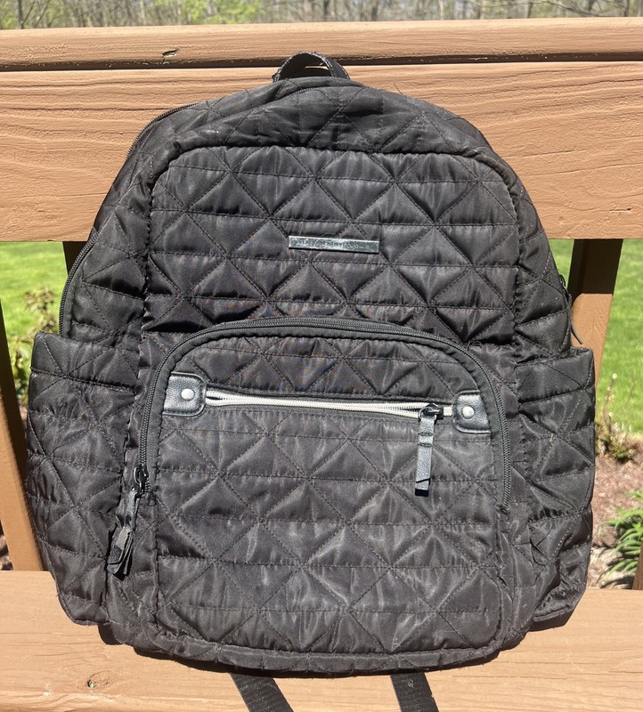 Kenneth Cole REACTION Diamond Backpack, Black, 15″ Laptop Bag *defects On Handle