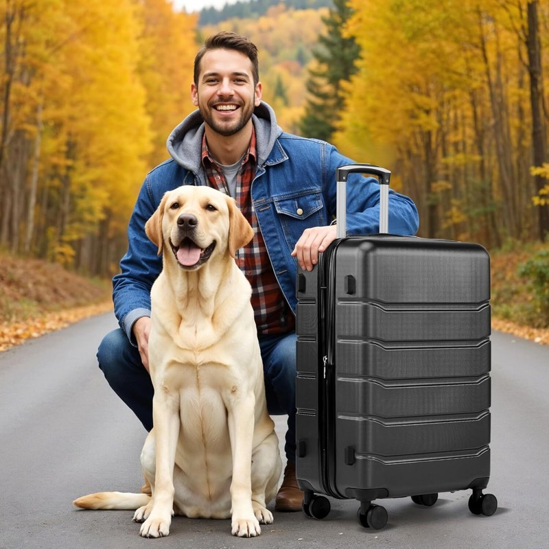 Simple Deluxe Light Weight Hardside Luggage Sets 3 Piece Suitcase Set 20/24/28 gallery